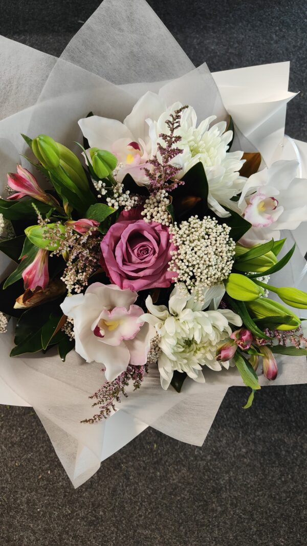 Posy of fresh flowers pretty soft tones